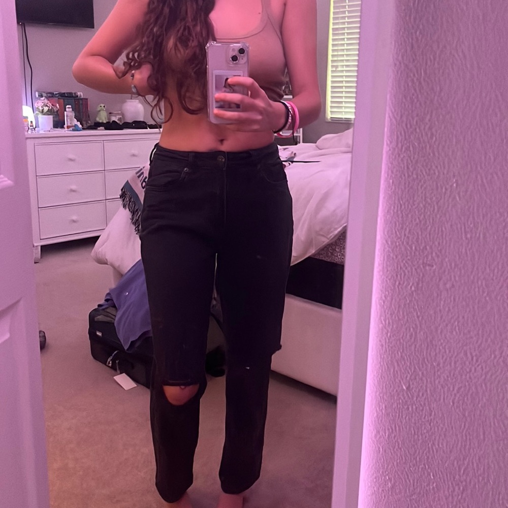 American Eagle Black Straight Jeans